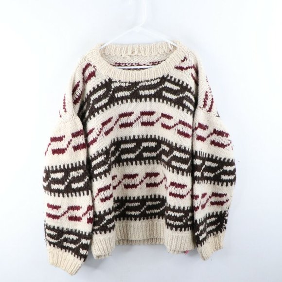 Vintage 60s Rockabilly Hand Knit Cowichan Sweater